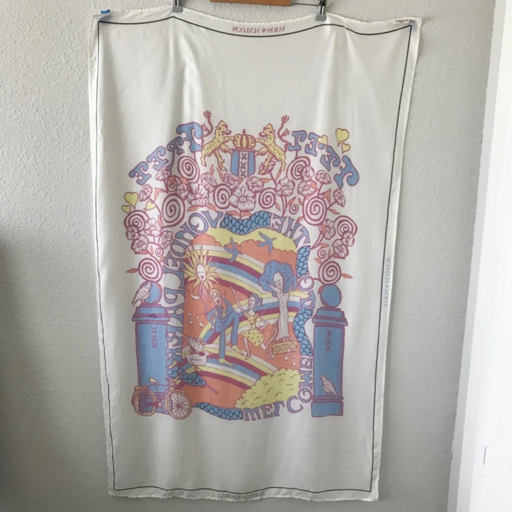 Scotch & Soda Vondelpark Artwork Graphic Printed Scarf O/S Amsterdam Artsy Music